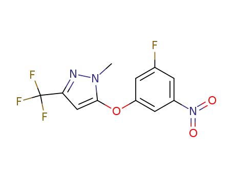 3-fluoro-5-(1-methyl-3-trifluoromethyl-pyrazol-5-yloxy)-nitrobenzene