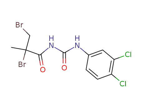 Molecular Structure of 58414-19-0 (Propanamide,
2,3-dibromo-N-[[(3,4-dichlorophenyl)amino]carbonyl]-2-methyl-)