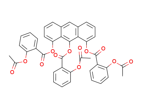 Molecular Structure of 42200-17-9 (1,8,9-tri(2-acetoxybenzoyloxy)-anthracene)