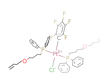 Molecular Structure of 904681-71-6 (trans-(C<sub>6</sub>F<sub>5</sub>)(Ph<sub>2</sub>P(CH<sub>2</sub>)4O(CH<sub>2</sub>)2CH=CH<sub>2</sub>)2PtCl)