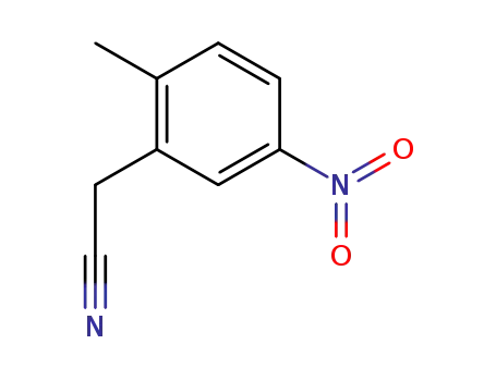 Molecular Structure of 409082-11-7 (2-(2-METHYL-5-NITROPHENYL)ACETONITRILE)