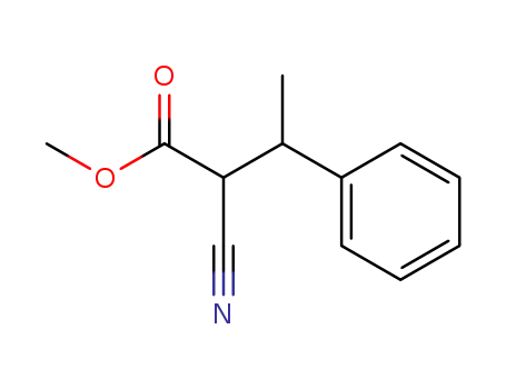 Molecular Structure of 89991-60-6 (Benzenepropanoic acid, a-cyano-b-methyl-, methyl ester)