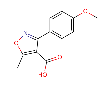 Molecular Structure of 93041-45-3 (3-(4-METHOXYPHENYL)-5-METHYL-4-ISOXAZOLECARBOXYLIC ACID)