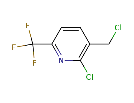 Molecular Structure of 917969-77-8 (Pyridine, 2-chloro-3-(chloromethyl)-6-(trifluoromethyl)-)