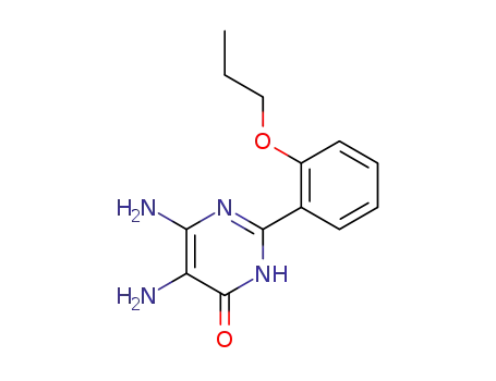 Molecular Structure of 57075-34-0 (5,6-DIAMINO-2-(2-PROPOXYPHENYL)-4(1H)PYRIMIDINONE)