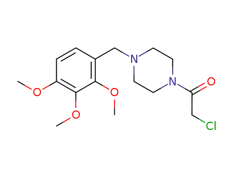Molecular Structure of 123580-45-0 (1-(1-chloroacetyl)-4-[(2,3,4-trimethoxyphenyl)methyl]piperazine)