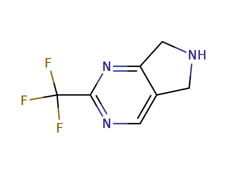 Molecular Structure of 905274-04-6 (2-(trifluoromethyl)-6,7-dihydro-5H-pyrrolo[3,4-d]pyrimidine)