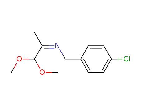 Molecular Structure of 919994-55-1 ((4-chloro-benzyl)-[2,2-dimethoxy-1-methyl-eth-(Z)-ylidene]-amine)