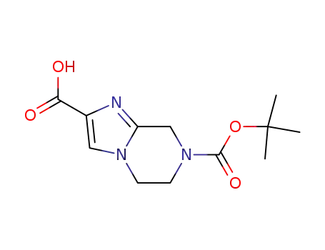 Molecular Structure of 885281-30-1 (7-(tert-butoxycarbonyl)-5,6,7,8-tetrahydroimidazo[1,2-a]pyrazine-2-carboxylic acid)