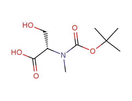 Molecular Structure of 101772-29-6 (BOC-N-ME-SER-OH)
