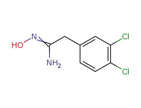 Molecular Structure of 176860-57-4 (2-(3,4-DICHLORO-PHENYL)-N-HYDROXY-ACETAMIDINE)