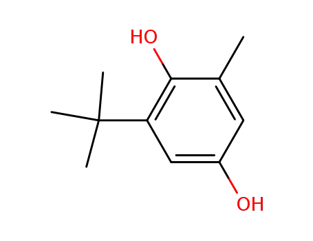 Molecular Structure of 2349-84-0 (1,4-Benzenediol, 2-(1,1-dimethylethyl)-6-methyl-)