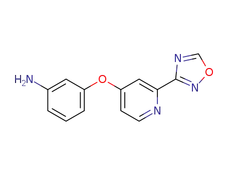 Molecular Structure of 943632-46-0 (Benzenamine,3-[[2-(1,2,4-oxadiazol-3-yl)-4-pyridinyl]oxy]-)