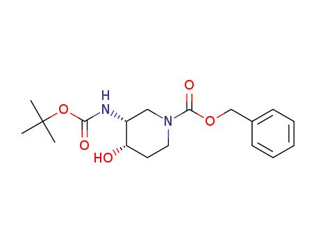 Trans-benzyl 3-((tert-butoxycarbonyl)amino)-4-hydroxypiperidine-1-carboxylate(859854-67-4)