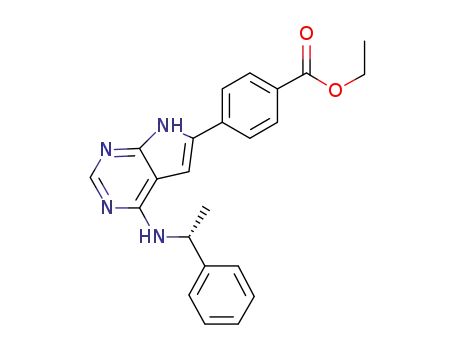 Benzoic acid,
4-[4-[[(1R)-1-phenylethyl]amino]-1H-pyrrolo[2,3-d]pyrimidin-6-yl]-, ethyl
ester
