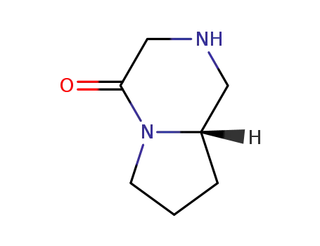 Molecular Structure of 124072-84-0 ((S)-HEXAHYDRO-PYRROLO[1,2-A]PYRAZIN-4-ONE)