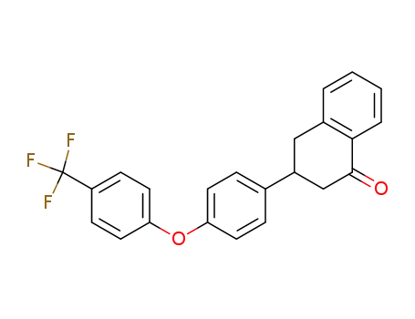 Molecular Structure of 90035-25-9 (1(2H)-Naphthalenone,
3,4-dihydro-3-[4-[4-(trifluoromethyl)phenoxy]phenyl]-)