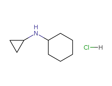Molecular Structure of 874-64-6 (N-cyclohexyl-N-cyclopropylamine hydrochloride)
