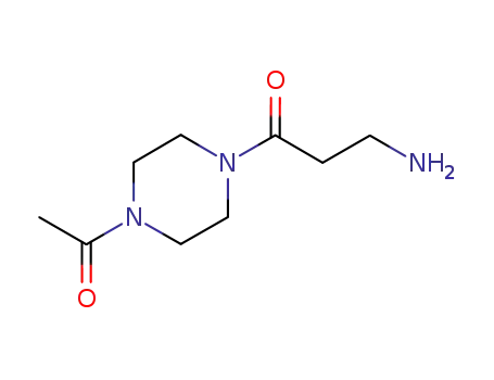 Molecular Structure of 701290-61-1 (1-(4-ACETYL-PIPERAZINE-1-YL)-3-AMINO-1-PROPANONE HCL)