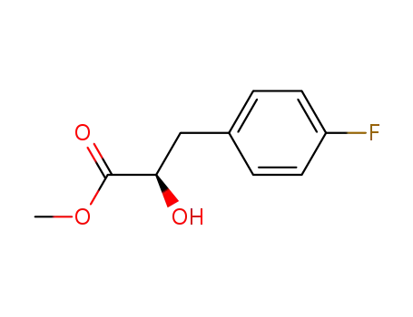 Molecular Structure of 124980-98-9 (Methyl (R)-3-(4-fluorophenyl)-2-hydroxypropionate)