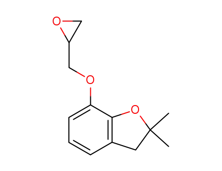 Molecular Structure of 250289-99-7 (7-(2,3-epoxypropoxy)-2,3-dihydro-2,2-dimethylbenzofuran)