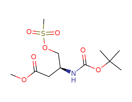 Butanoic acid,
3-[[(1,1-dimethylethoxy)carbonyl]amino]-4-[(methylsulfonyl)oxy]-, methyl
ester, (3S)-
