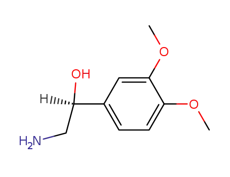 Molecular Structure of 783297-84-7 (Benzenemethanol, alpha-(aminomethyl)-3,4-dimethoxy-, (alphaS)- (9CI))