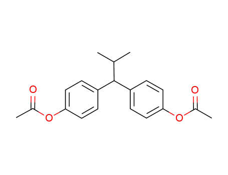 Molecular Structure of 89880-90-0 (Phenol, 4,4'-(2-methylpropylidene)bis-, diacetate)