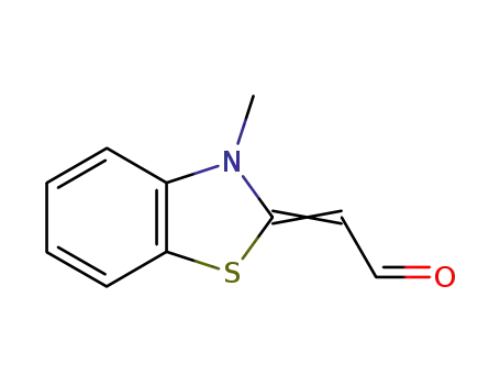 Molecular Structure of 4616-17-5 (Acetaldehyde, (3-methyl-2(3H)-benzothiazolylidene)-)