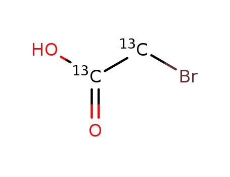 Molecular Structure of 52947-00-9 (BROMOACETIC-13C2 ACID)