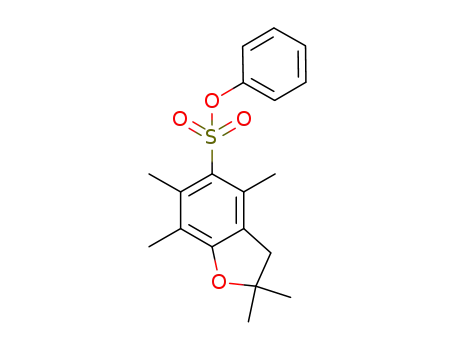 Molecular Structure of 778599-57-8 (5-Benzofuransulfonic acid, 2,3-dihydro-2,2,4,6,7-pentamethyl-, phenyl
ester)
