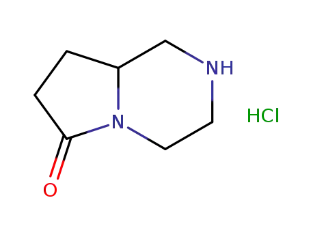 Molecular Structure of 1187385-53-0 (HEXAHYDRO-PYRROLO[1,2-A]PYRAZIN-6-ONE HYDROCHLORIDE)