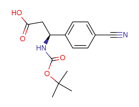 Molecular Structure of 500770-82-1 ((S)-BOC-4-CYANO-BETA-PHE-OH)