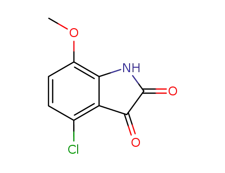 Molecular Structure of 60706-07-2 (4-CHLORO-7-METHOXY ISATIN)