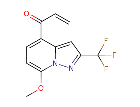 Molecular Structure of 909720-81-6 (2-Propen-1-one,
1-[7-methoxy-2-(trifluoromethyl)pyrazolo[1,5-a]pyridin-4-yl]-)