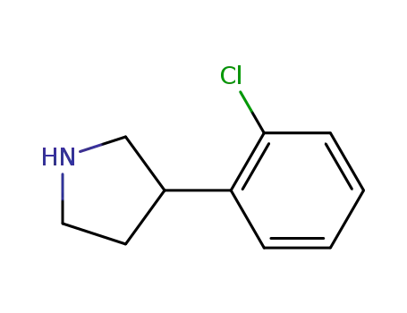 Molecular Structure of 885277-67-8 (3-(2-Chloro-Phenyl)-Pyrrolidine)