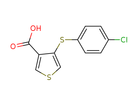 4-[(4-Chlorophenyl)thio]thiophene-3-carboxylic acid , 97%
