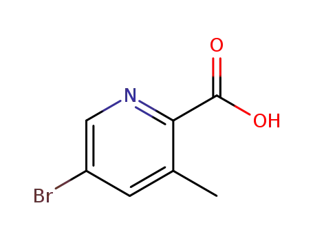 Molecular Structure of 886365-43-1 (5-BROMO-2-CARBOXY-3-METHYLPYRIDINE)
