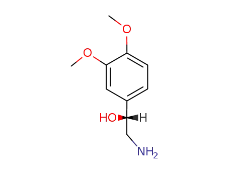 Molecular Structure of 61693-05-8 ((1R)-2-amino-1-(3,4-dimethoxyphenyl)ethanol)