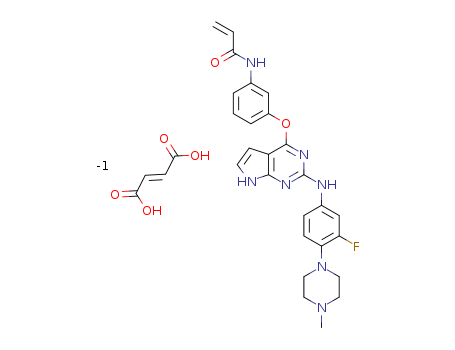 1557268-88-8,N-(3-((2-((3-Fluoro-4-(4-methylpiperazin-1-yl)phenyl)amino)-7H-pyrrolo[2,3-d]pyrimidin-4-yl)oxy)phenyl)acrylamide maleate,