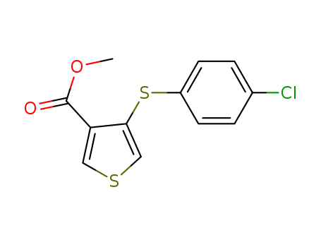 3-Thiophenecarboxylicacid, 4-[(4-chlorophenyl)thio]-, methyl ester