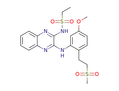Molecular Structure of 1050515-04-2 (N-[3-({5-methoxy-2-[2-(methylsulfonyl)ethyl]phenyl}amino)quinoxalin-2-yl]ethanesulfonamide)