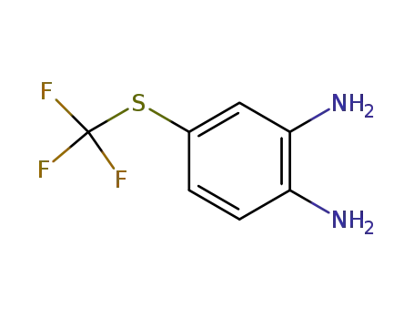 Molecular Structure of 370-46-7 (4-(TRIFLUOROMETHYLTHIO)BENZENE-1,2-DIAMINE)