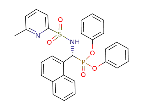 Molecular Structure of 1155765-67-5 ((R)-diphenyl [(6-methyl-2-pyridinesulfonyl)amino-(1-naphthyl)methyl]phosphonate)