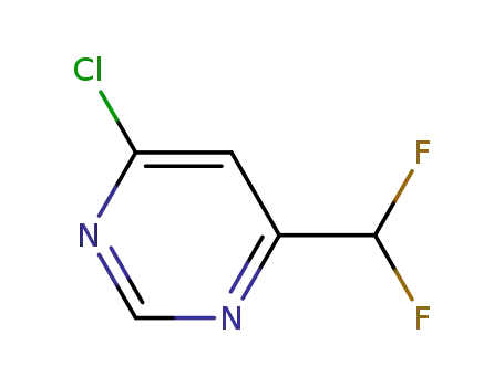 Molecular Structure of 1261737-05-6 (4-chloro-6-(difluoromethyl)pyrimidine)
