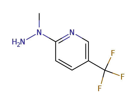 Molecular Structure of 163620-24-4 (N-[5-(TRIFLUOROMETHYL)PYRID-2-YL]-N-METHYLHYDRAZINE)