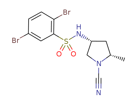 Benzenesulfonamide, 2,5-dibromo-N-[(3R,5S)-1-cyano-5-methyl-3-pyrrolidinyl]-