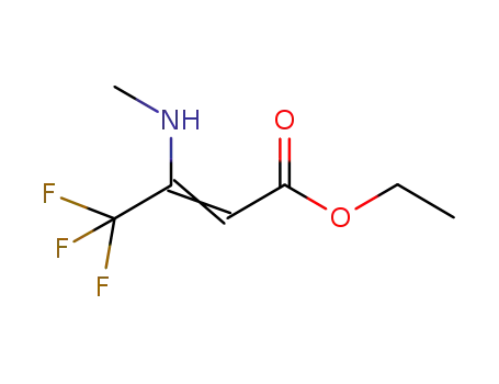 Molecular Structure of 121303-76-2 (ETHYL 3-METHYLAMINO-4,4,4-TRIFLUOROCROTONATE)