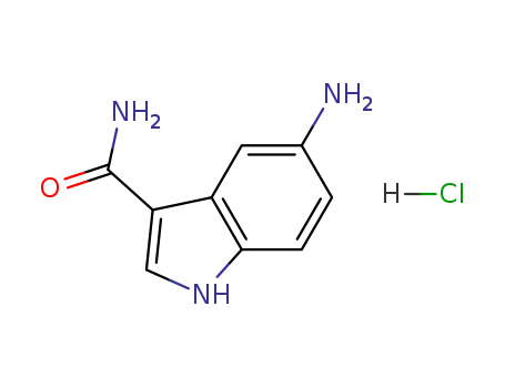 Molecular Structure of 306936-36-7 (3-(AMINOCARBONYL)-1H-INDOL-5-AMINIUM CHLORIDE)