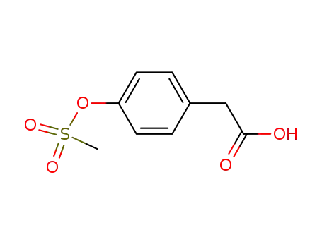 Molecular Structure of 64369-79-5 (4-[(Methylsulfonyl)oxy]-benzeneacetic acid)